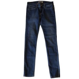 Levi's 711 Skinny Stretch Denim Blue Med. Wash Jeans Size 24 Women's